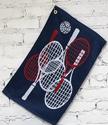 Red, White & Blue Racquets Towel
