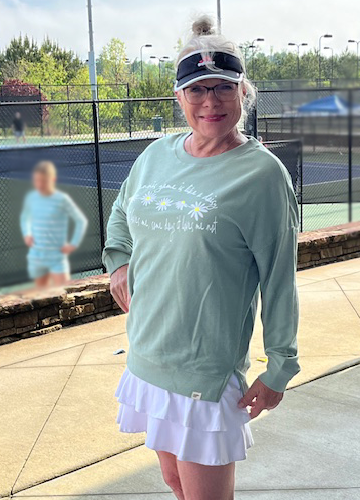 Day 12 - "My tennis is like a daisy" Sweatshirt & Earrings