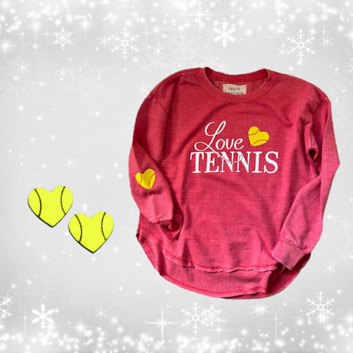 Day 5 - "Love Tennis" sweatshirt & FREE earrings