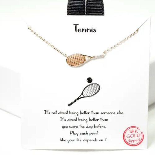 Tennis Racquet Necklace