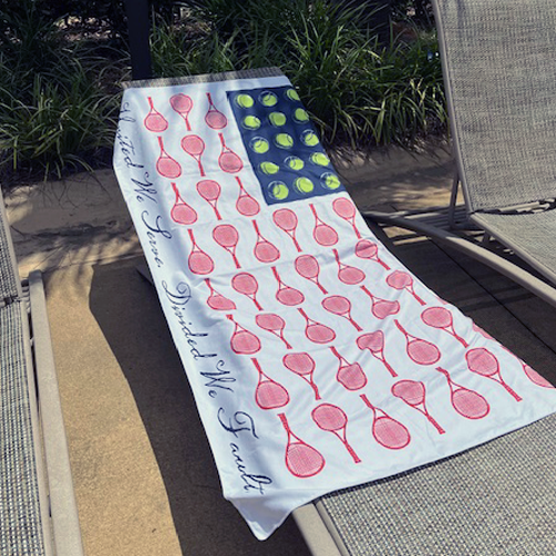 Tennis Flag Beach Towel