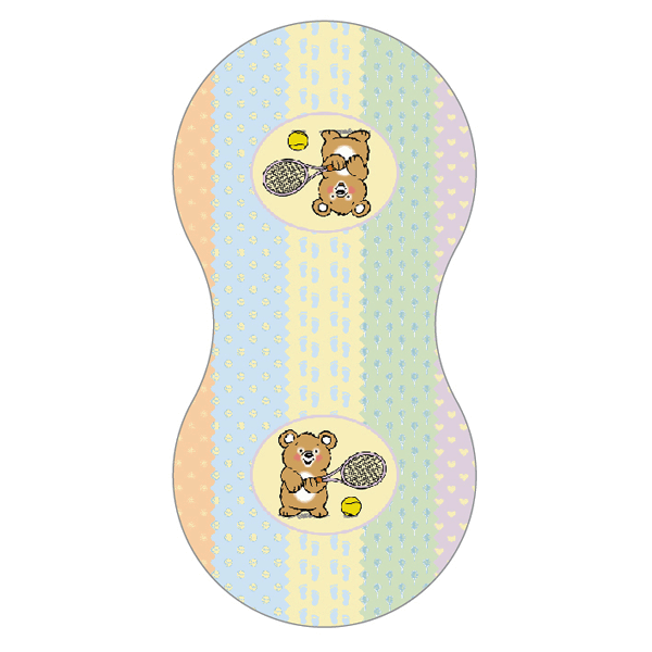 Baby Bear Tennis Burp Cloth