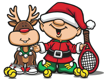 Tennis Elf Holiday Card