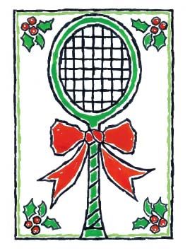 Note cards- Holiday Racquet