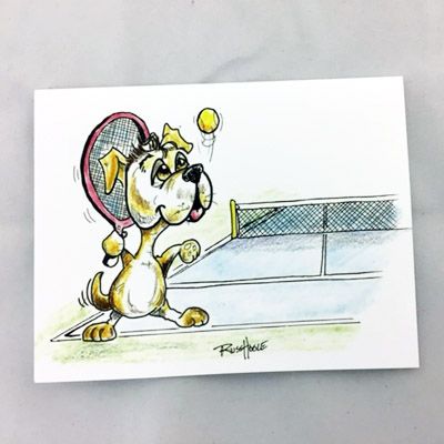 Note cards - Tennis Pup
