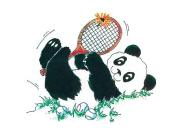 Note cards - Tennis Panda