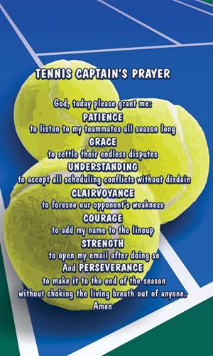 Tennis Captain's Prayer - Towel